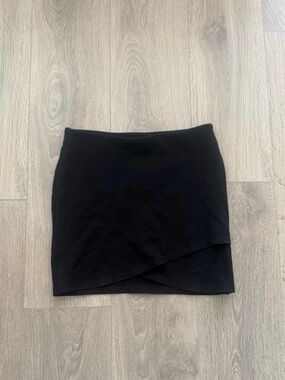 Black Women's Asymmetrical Mini Skirt